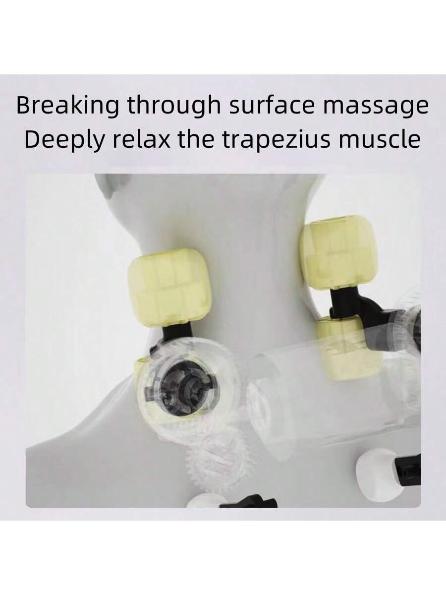 1pc Neck Massager Shiatsu Back Neck Massager With Hot Compress