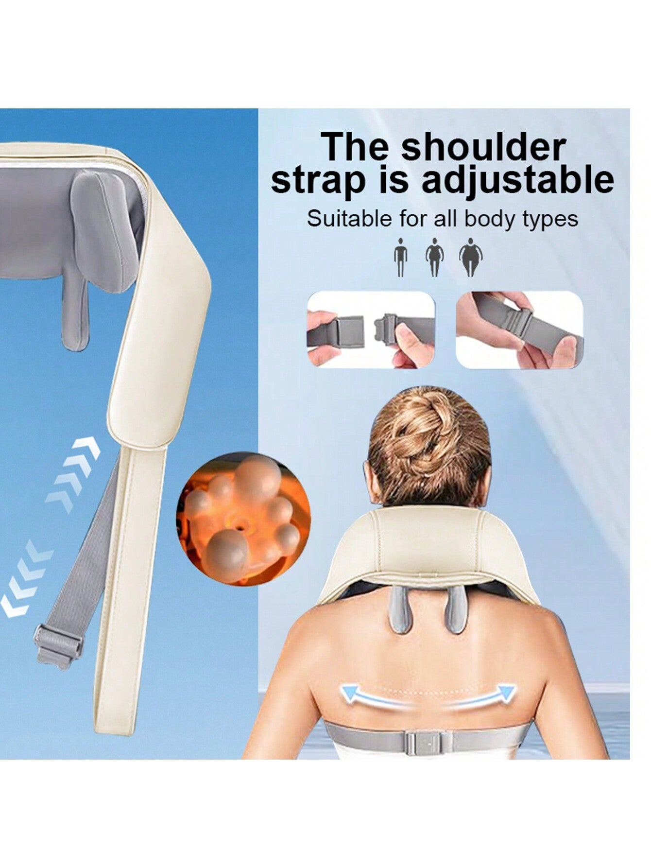 1pc Multifunctional Neck Massager With Trapezius Heating Pad