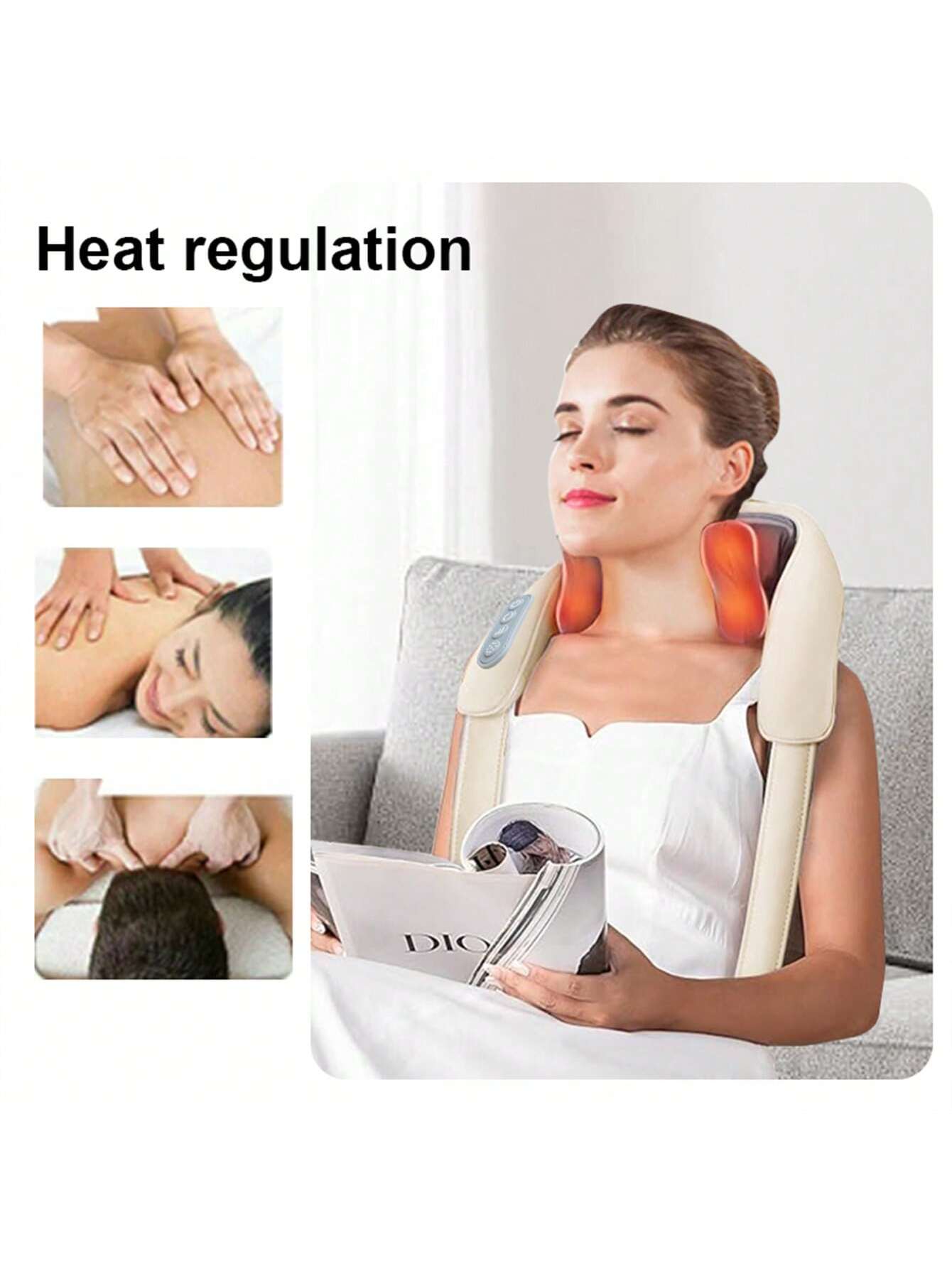 1pc Multifunctional Neck Massager With Trapezius Heating Pad