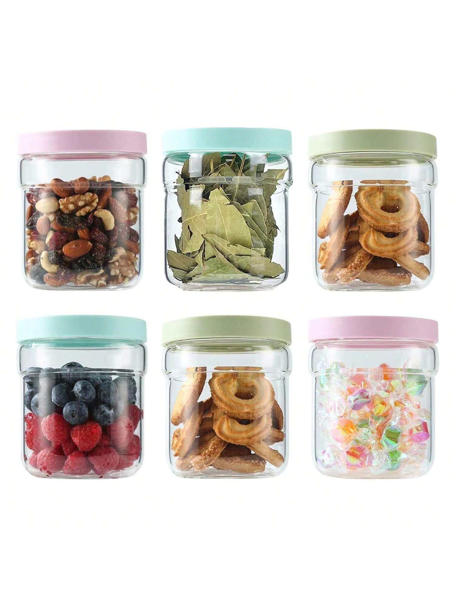 Homehours 6Pack Meal Prep Container 2Cup Overnight Oats Jars With Lids –  vacpi