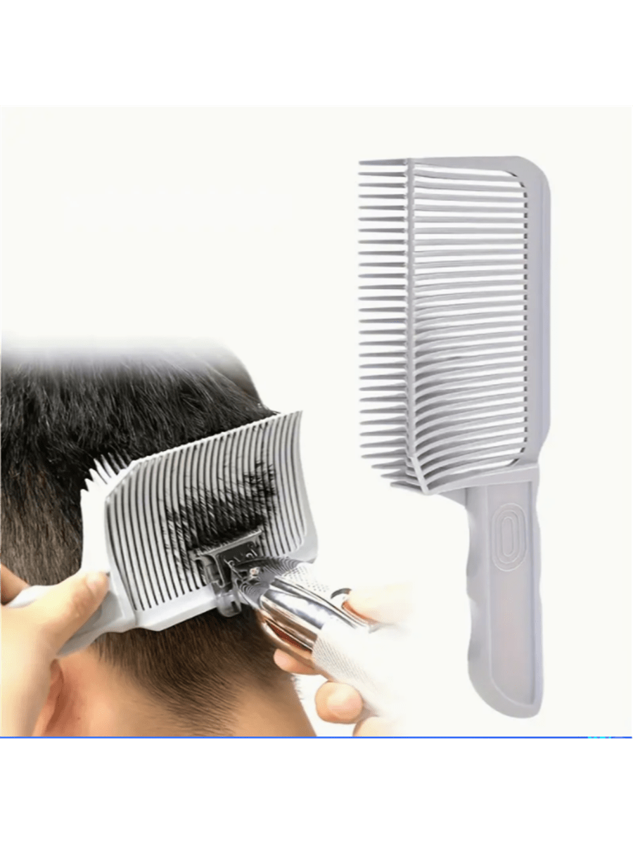 1 Gradient Comb, Professional Hair Comb, Flat Top Men's Hair Comb Gradient Brush-Grey-1